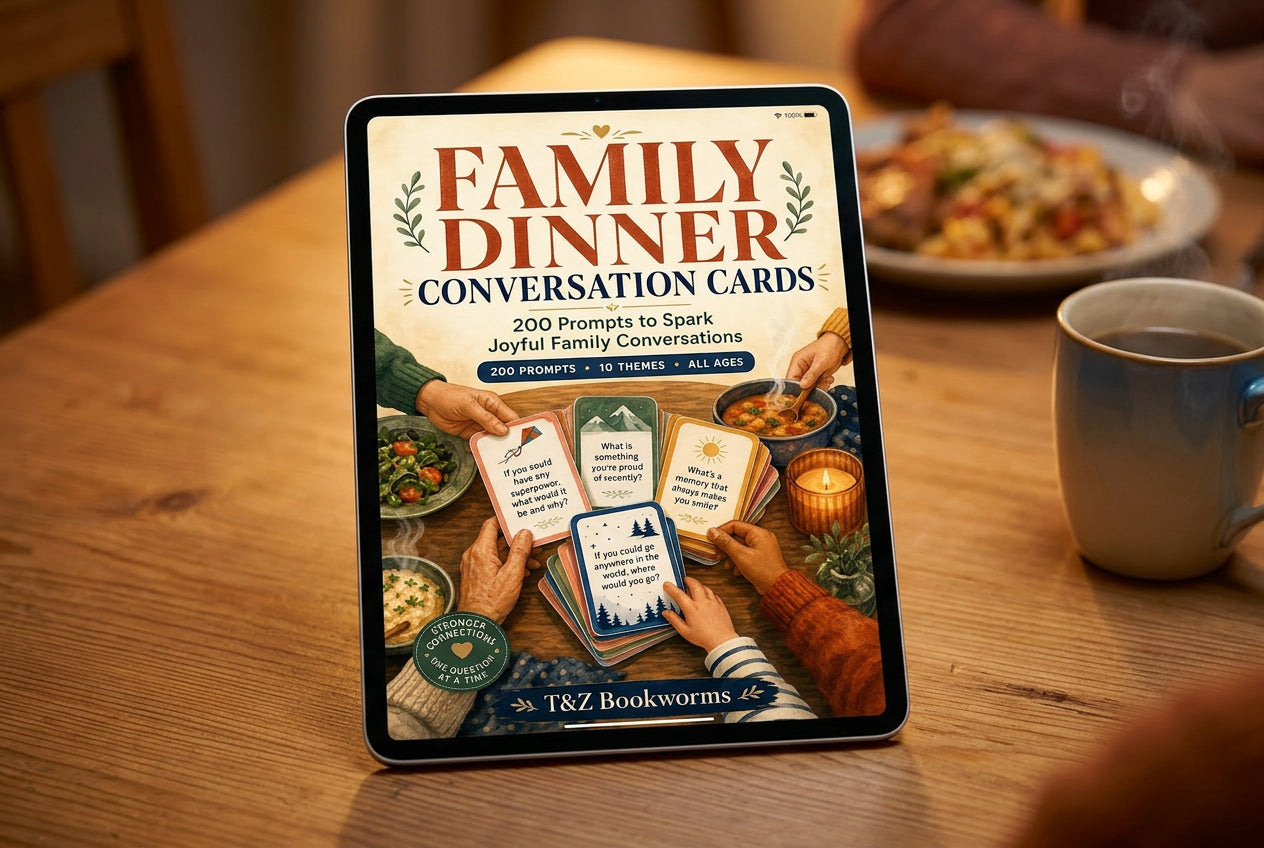 Family Dinner Conversation Cards on iPad