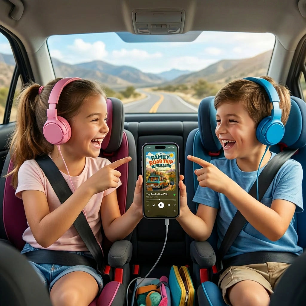 Kids listening in the back seat